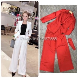 Bộ vest dài tay 2 màu trắng , cam 
