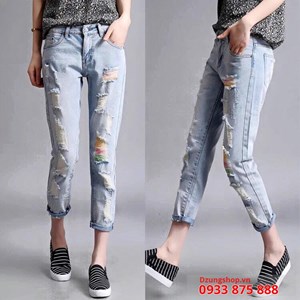 Quần bò thời trang nữ kiểu tôn chiều cao