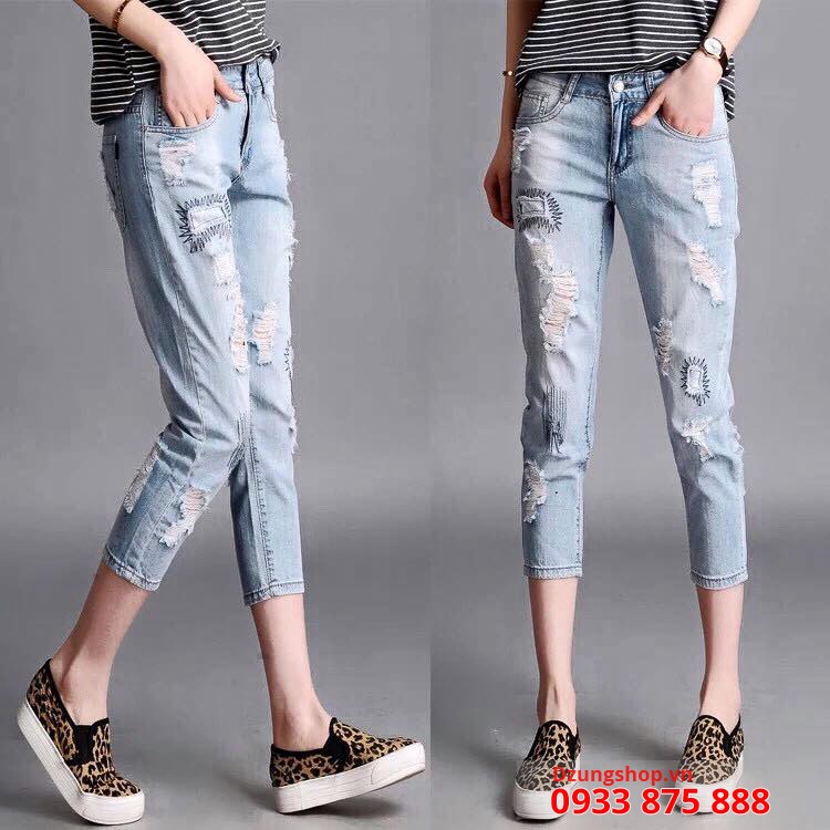 Quần bò thời trang nữ kiểu tôn chiều cao