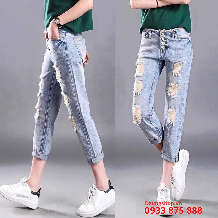 Quần bò thời trang nữ kiểu tôn chiều cao