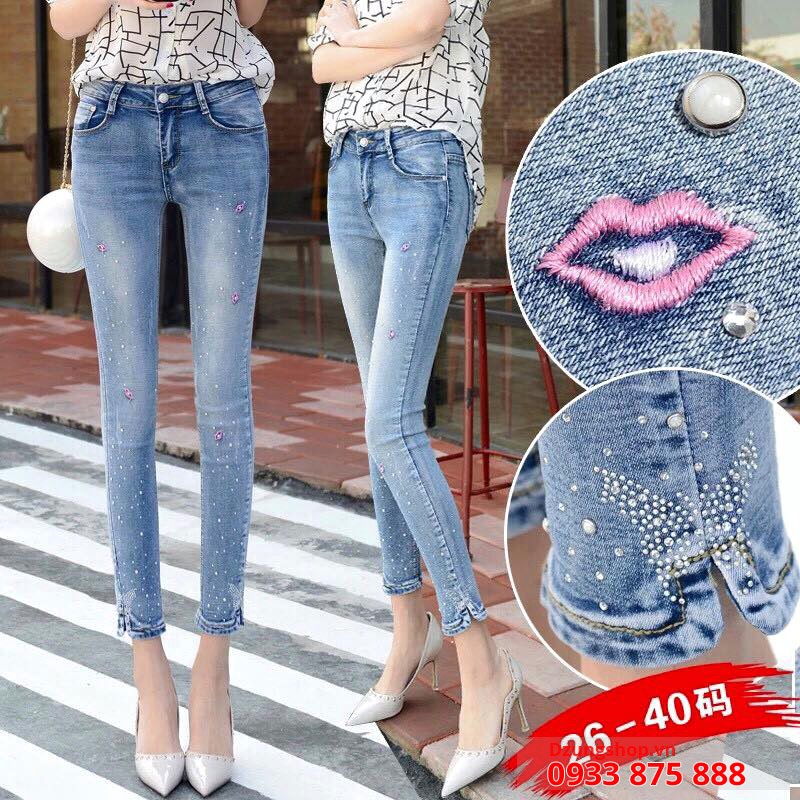 Quần bò thời trang nữ kiểu tôn chiều cao
