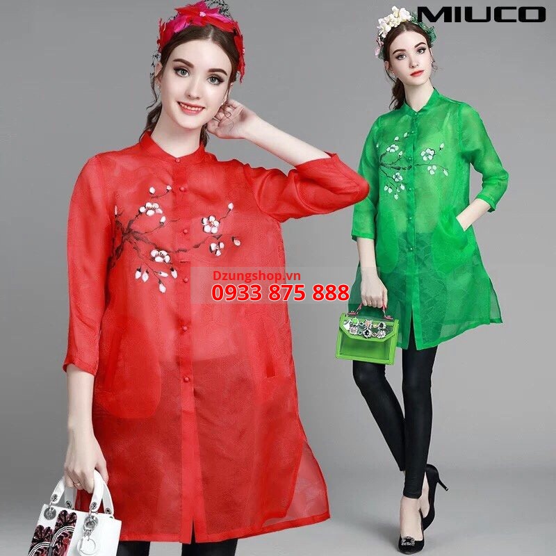 Áo Sơ mi cách điệu dáng dài xuân hè 2016