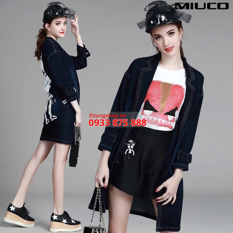 Áo Sơ mi cách điệu dáng dài xuân hè 2016