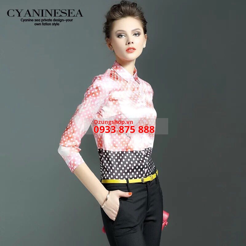 Thời trang sơ mi chất liệu lụa